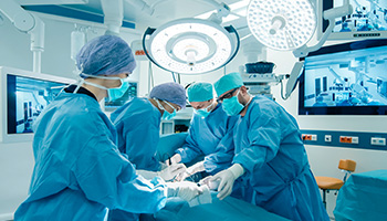 Medical Team Performing Surgical Operation